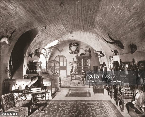 The Crypt, Glamis Castle, Forfar, Scotland, 1894. Barrel vaulted room within the medieval part of the castle. This would originally have been the...