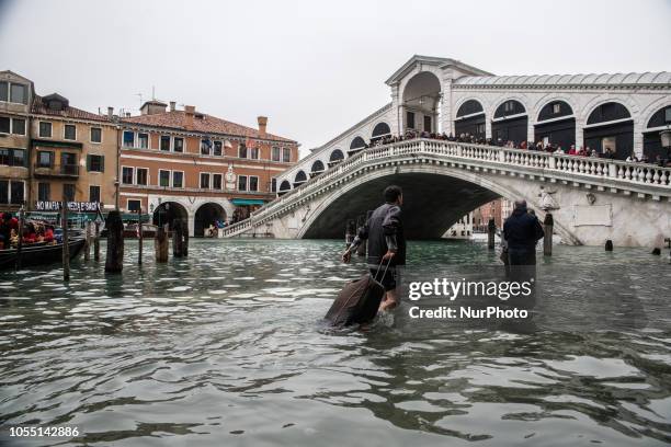 Weather emergency In Venice, italy, on 29 October 2018 due to the High water: almost all the city have been underwater with a maximum level reached...