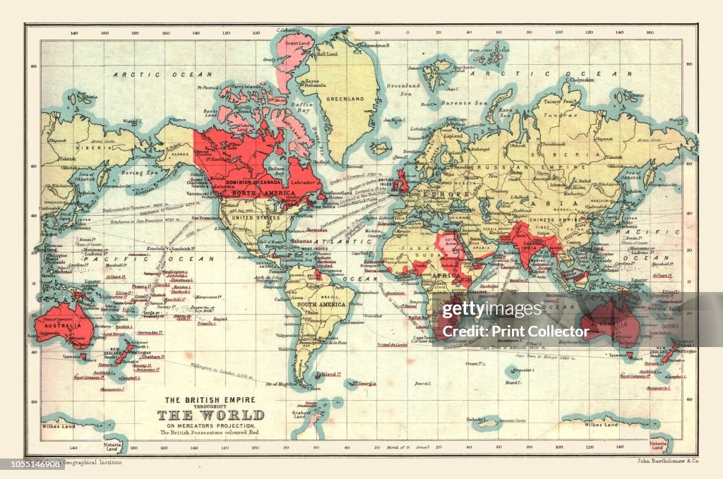 World Map Showing The British Empire