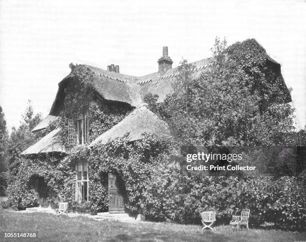 Queen Charlotte's Cottage, Kew Gardens, London, 1894. 18th century thatched cottage which was a private haven for Queen Charlotte. From Beautiful...