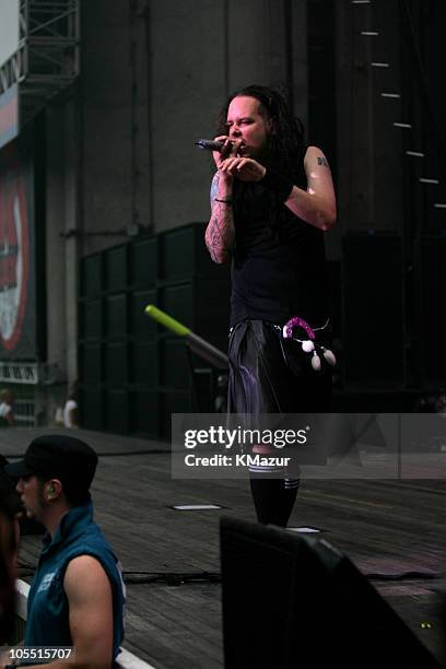 Jonathan Davis of Korn during "Projekt Revolution 2004" - Korn - August 2, 2004 at Jones Beach Theater in Wantagh, New York, United States.