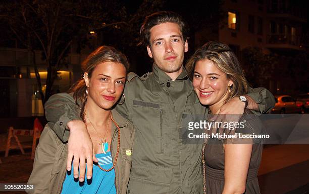 Charlotte Ronson, Alex Burns and Dani Stahl during Calvin Klein Underwear Wrap Up Dinner - June 16, 2005 at Perry St. In New York City, New York,...