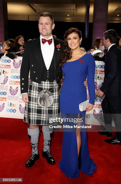 Kym Marsh and Scott Ratcliff attend the Pride of Britain Awards 2018 at The Grosvenor House Hotel on October 29, 2018 in London, England.
