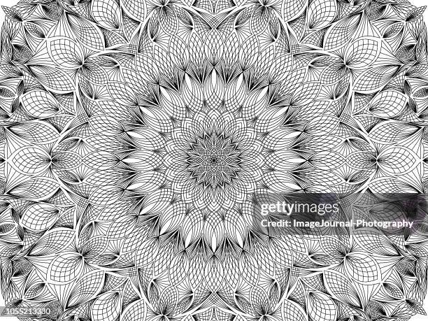 mandala symmetry - mandala circle stock pictures, royalty-free photos & images