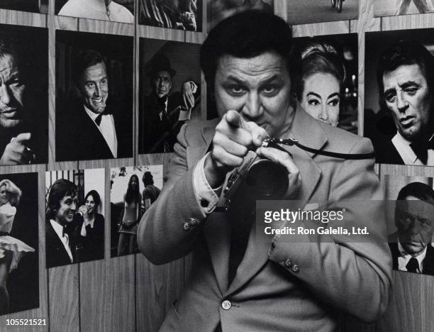 Ron Galella during Ron Galella Nikon Gallery Exhibition - April 1, 1975 at Nikon Gallery in New York City, New York, United States.