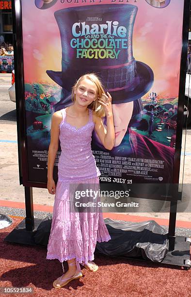 Annasophia Robb during "Charlie and the Chocolate Factory" Los Angeles Premiere - Arrivals at Chinese Theatre in Hollywood, California, United States.