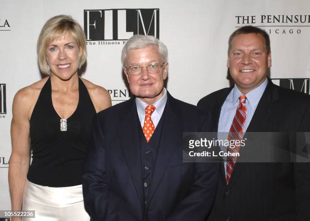 Brenda Sexton of Illinois Film Office, Roger Ebert and Larry Tsoumas of The Peninsula Chicago
