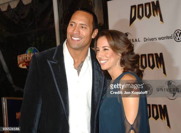 Dwayne 'The Rock' Johnson and wife Dany Johnson during "Doom" Los Angeles Premiere - Arrivals at Universal City Cinemas in Universal City,...