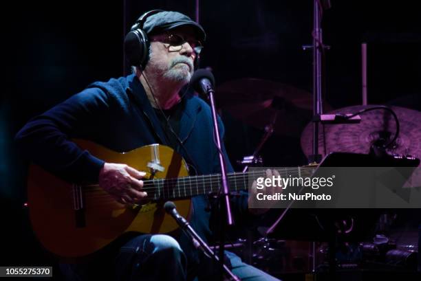The Cuban singer and composer Silvio Rodríguez performs in Avellaneda, Buenos Aires, Argentina on Sunday, October 28.