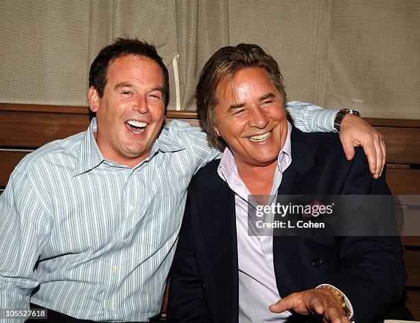 David Janollari, president of WB Entertainment and Don Johnson of "Just Legal"