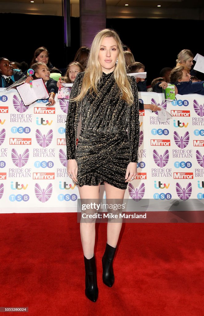 Ellie Goulding attends the Pride of Britain Awards 2018 at The... News