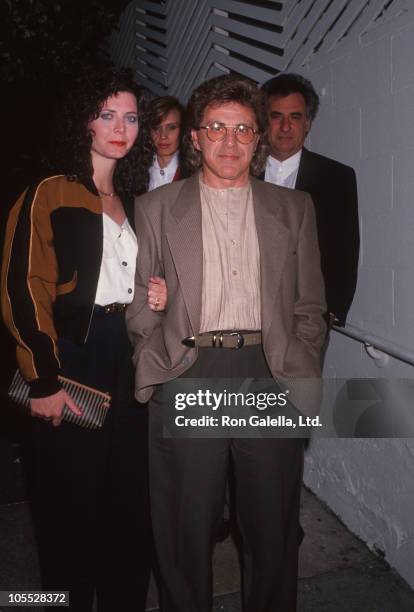 Valli's wife and Frankie Valli during Frankie Valli and Wife sighting at Spago's Restaurant - April 3, 1991 at Spago's Restaurant in West Hollywood,...