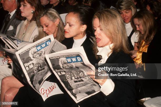 Cari Modine and Blaine Trump during Fall Fashion Week Fashion by Arnold Scassi at Bryant Park in New York City, New York, United States.