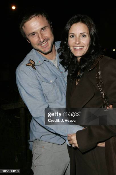 David Arquette and Courteney Cox Arquette during The Divine Mother Prenatal Yoga Series Launch Party at Tea House in Los Angeles, California, United...