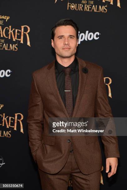 Brett Dalton attends the pemiere of Disney's "The Nutcracker and The Four Realms" on October 29, 2018 in Hollywood, California.