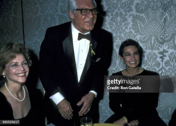Guest, Cary Grant, and Barbara Harris during George Burns 85th Birthday Party at Beverly Hilton Hotel in Beverly Hills, California, United States.
