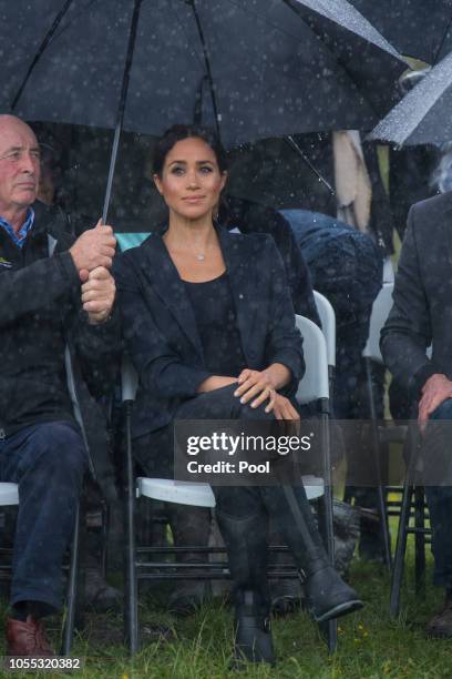 Meghan, Duchess of Sussex attends the unveiling of The Queen's Commonwealth Canopy in Redvale on October 30, 2018 in Auckland, New Zealand. The Duke...