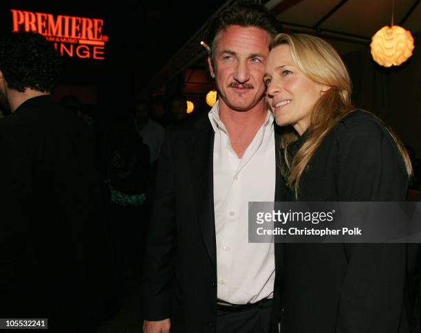 Sean Penn and Robin Wright Penn during Livestyle's AFI Premiere Lounge 2005 Screening of "Sorry Haters" - After Party Hosted by Bacardi, Svedka...