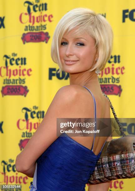 Paris Hilton during 2005 Teen Choice Awards - Arrivals at Gibson Amphitheater in Universal City, California, United States.