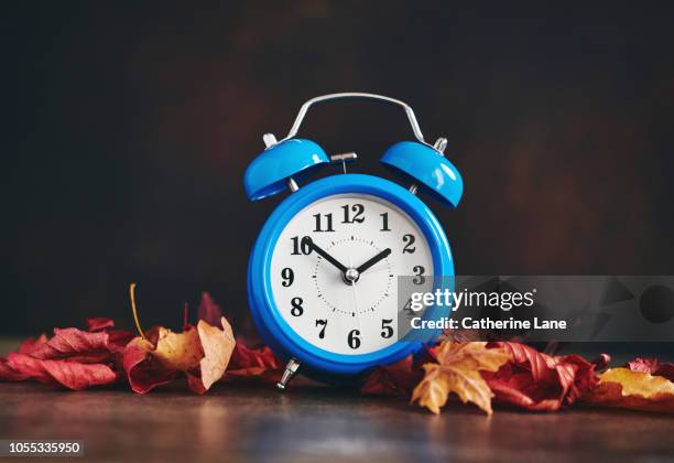 daylight savings time. clocks fall back - daylight savings time stock-fotos und bilder