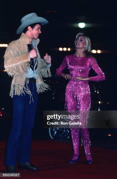 Guest and Olivia Newton John during Taping of "Hollywood Nights" with Olivia Newton-John and Andy Gibb at ABC Entertainment Center in Los Angeles,...