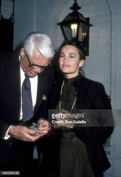 Cary Grant and Barbara Harris during Cary Grant Sighting at Chasen's Restaurant in Beverly Hills - March 18, 1981 at Chasen's Restaurant in Beverly...