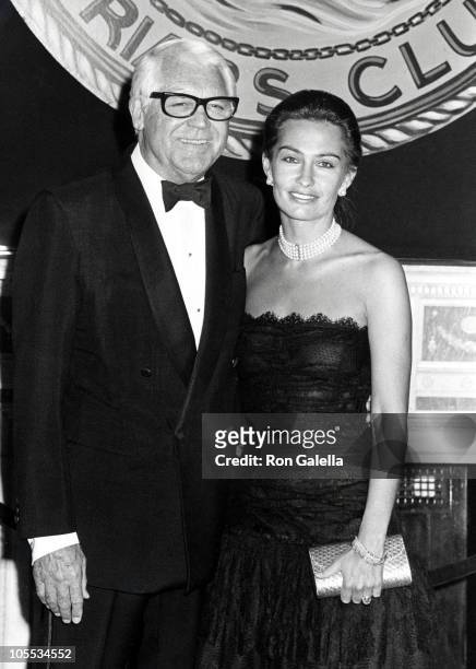 Cary Grant and Barbara Harris during New York Friar's Club Roast Honors Roger Moore - March 17, 1986 at Waldorf Astoria in New York City, New York,...