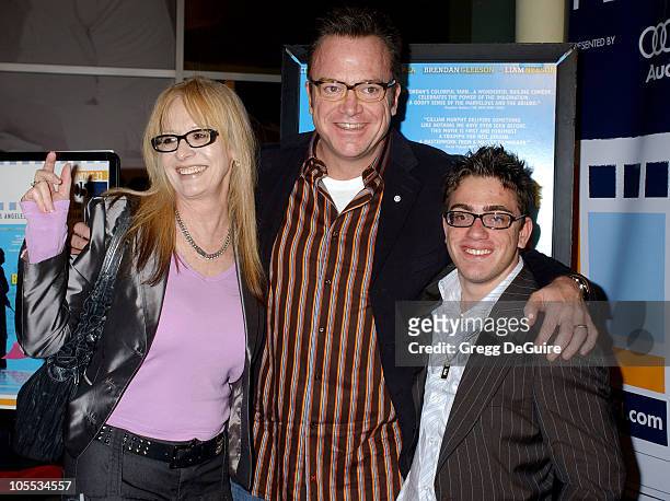 Penelope Spheeris, Tom Arnold and Eric Gores during AFI FEST 2005 presented by Audi: "The Kid & I" Screening - Arrivals at ArcLight Hollywood in...