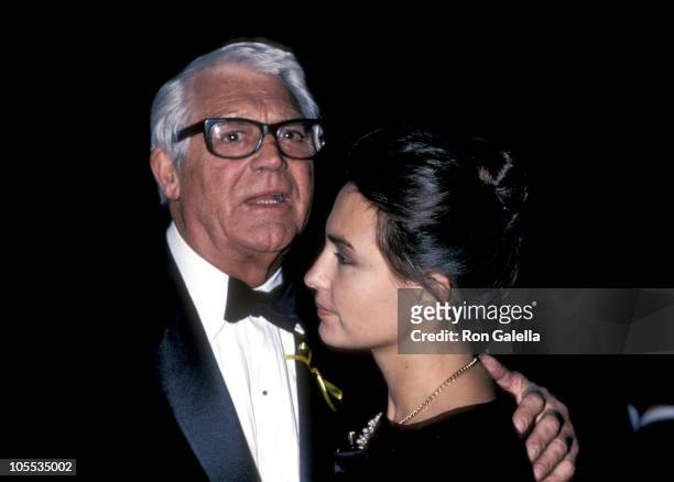 Cary Grant and Barbara Harris during George Burns 85th Birthday Party at Beverly Hilton Hotel in Beverly Hills, California, United States.