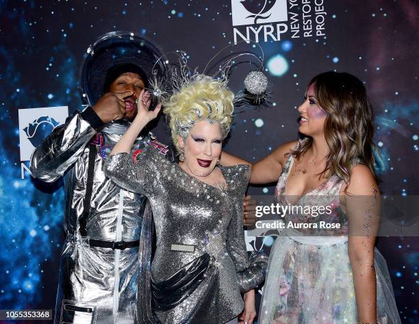 Jonathan Stewart, Bette Midler and Natalie Stewart Attends Bette Midler's New York Restoration Project's 22nd Annual Hulaween Event at Cathedral of...