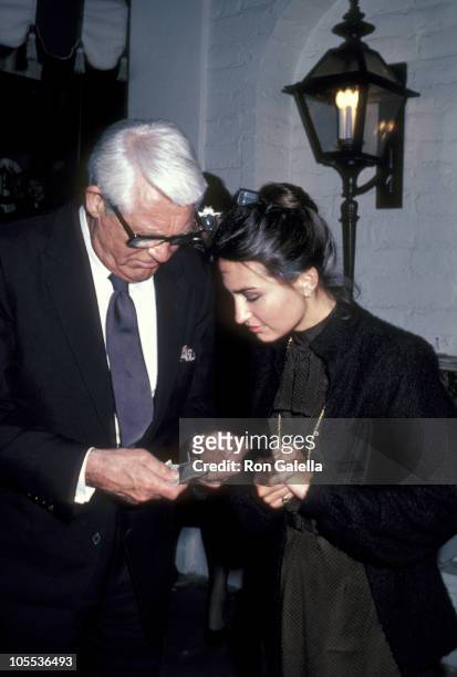 Cary Grant and Barbara Harris during Cary Grant Sighting at Chasen's Restaurant in Beverly Hills - March 18, 1981 at Chasen's Restaurant in Beverly...