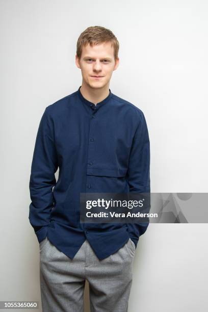 Lucas Hedges at the "Boy Erased" Press Conference at the Four Seasons Hotel on October 29, 2018 in Beverly Hills, California.