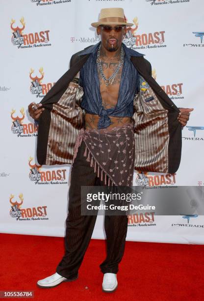 Dennis Rodman during Comedy Central Roast of Pamela Anderson - Arrivals at Sony Studios in Culver City, California, United States.