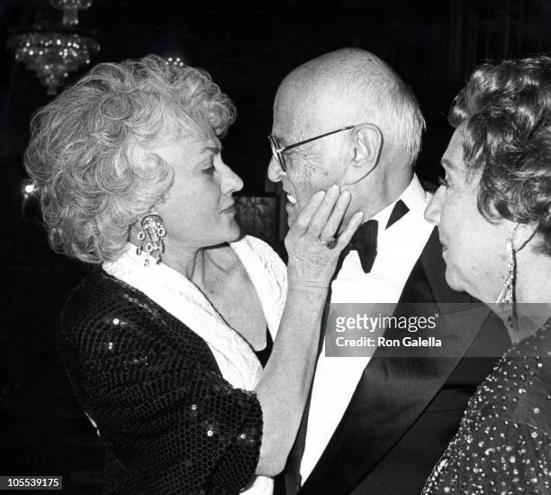 Bea Arthur, Norman Lear and Jean Stapleton during People For the American Way 10th Anniversary Celebration at Waldorf Hotel in New York City, New...
