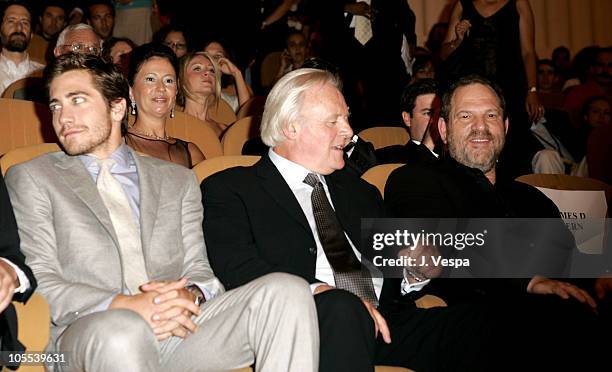 Jake Gyllenhaal, Anthony Hopkins and Harvey Weinstein