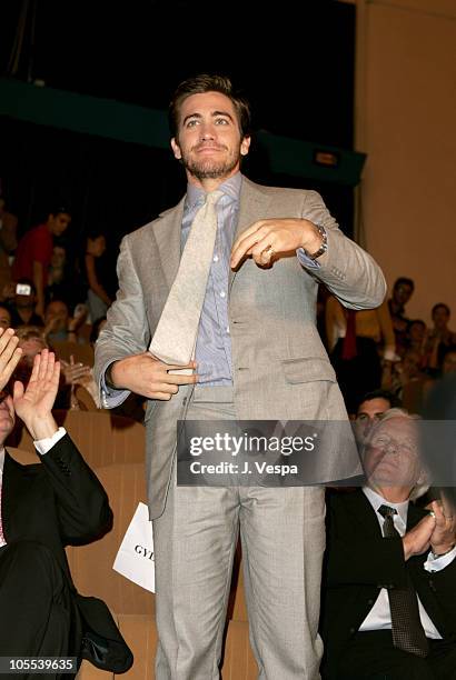 Jake Gyllenhaal during 2005 Venice Film Festival - "Proof" Premiere - Inside at Palazzo del Cinema in Venice Lido, Italy.