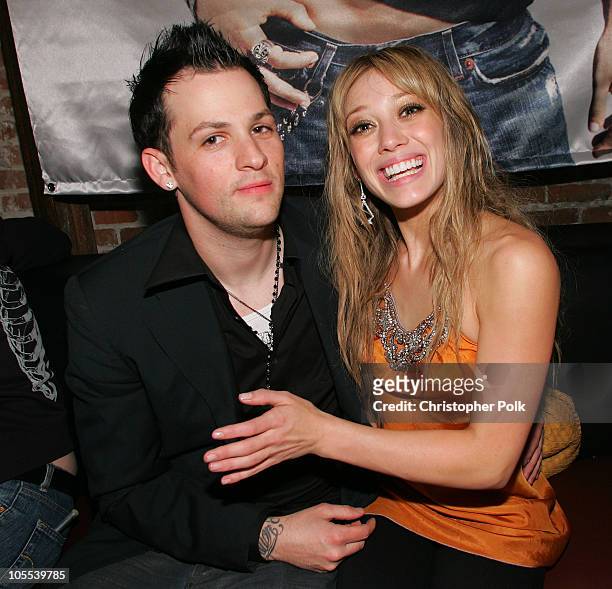 Joel Madden and Hilary Duff during Teen People Celebrates its Artists of the Year issue - Inside at Element in Hollywood, California, United States.