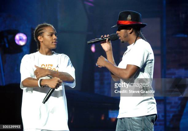 Bow Wow and Omarion during 33rd Annual American Music Awards - Rehearsals - Day 4 at Shrine Auditorium in Los Angeles, California, United States.