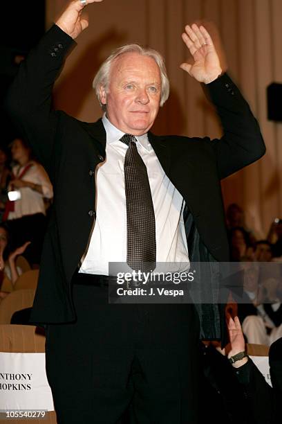 Anthony Hopkins during 2005 Venice Film Festival - "Proof" Premiere - Inside at Palazzo del Cinema in Venice Lido, Italy.