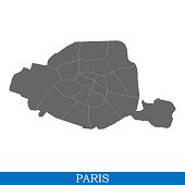 High Quality map city of France