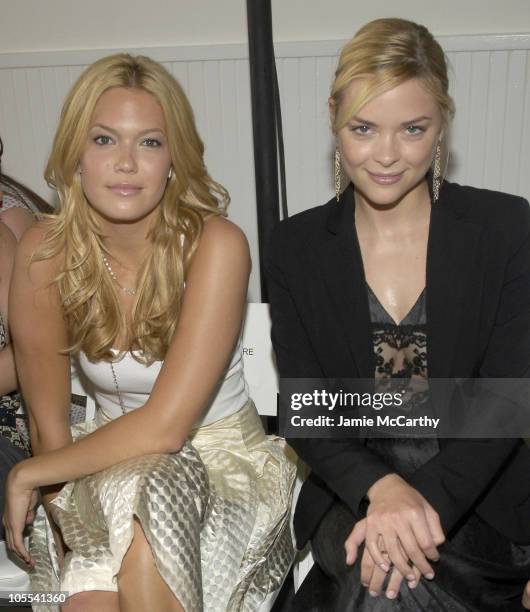 Mandy Moore and Jaime King during Olympus Fashion Week Spring 2006 - Benhaz Sarafpour - Front Row and Backstage at Drive In Studios in New York City,...