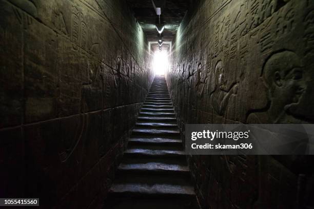 egyptian edfu temple new kingdom near nile river egypt - temples of karnak stock pictures, royalty-free photos & images