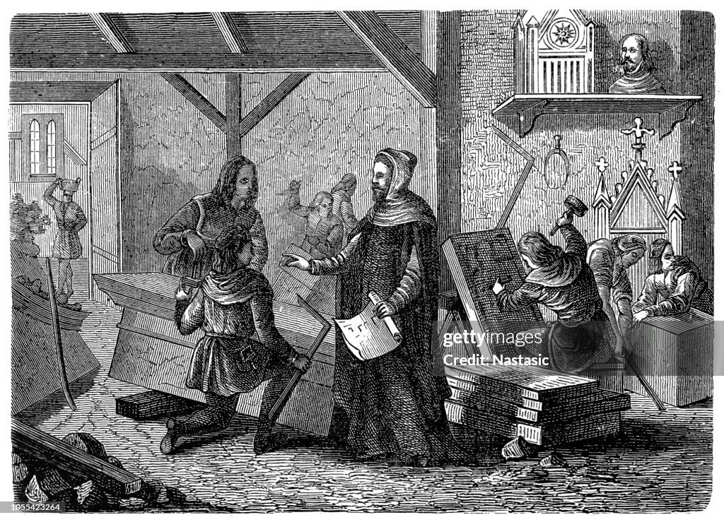 Building Lodge In The Middle Ages High Res Vector Graphic Getty Images building-lodge-in-the-middle-ages-high-res-vector-graphic-getty-images