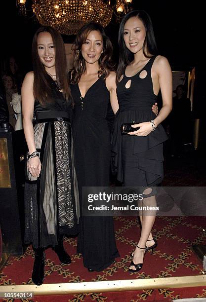 Youki Kodoh, Michelle Yeoh and Ziyi Zhang during "Memoirs of a Geisha" New York City Premiere - Inside Arrivals at Ziegfeld Theater in New York City,...