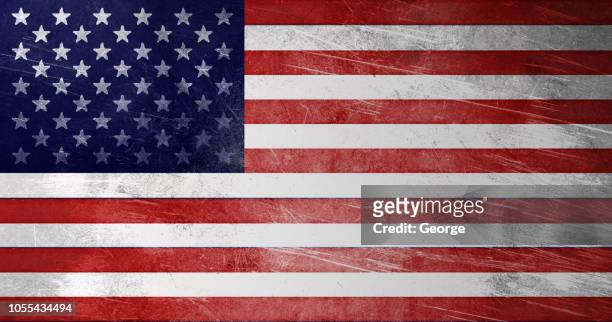 flag of united states on a stainless steel surface - american flag texture stock-fotos und bilder