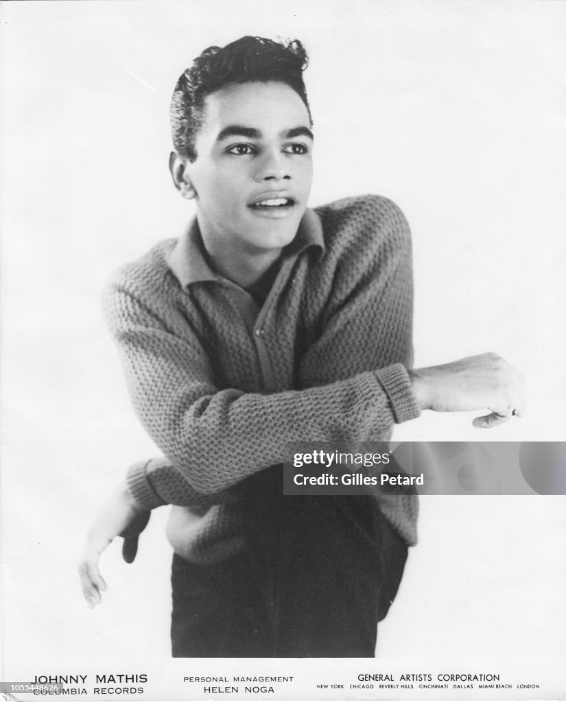 Tony Mathis Singer A promotional portrait of American singer Johnny Mathis, 1953. News ...