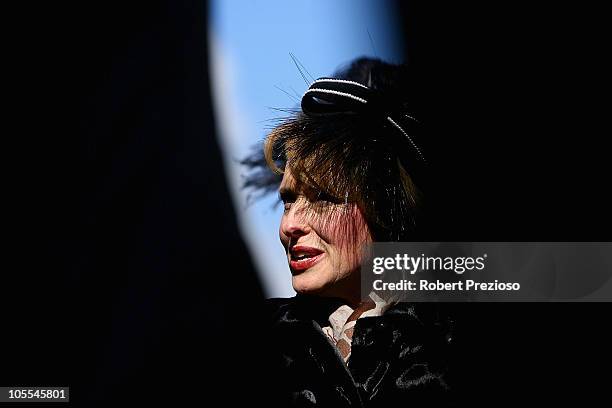 Trainer Gai Waterhouse is happy after Chris Munce riding Descarado wins race Eight BMW Caulfield Cup during Caulfield Cup Day at Caulfield Racecourse...