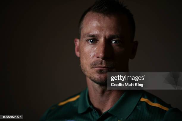 Dale Steyn poses during the South Africa ODI / T20 headshots session on October 30, 2018 in Canberra, Australia.