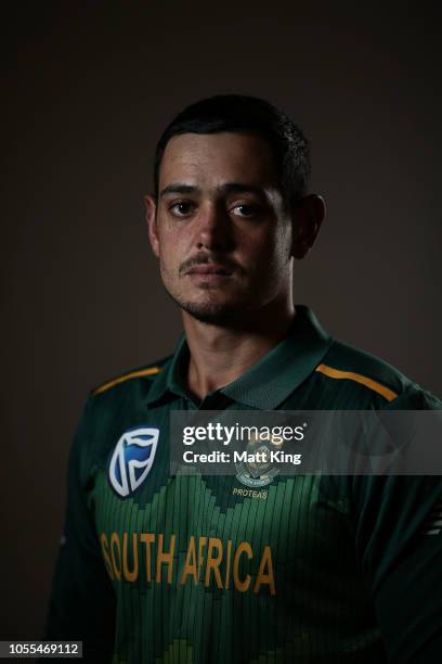 Quinton de Kock poses during the South Africa ODI / T20 headshots session on October 30, 2018 in Canberra, Australia.