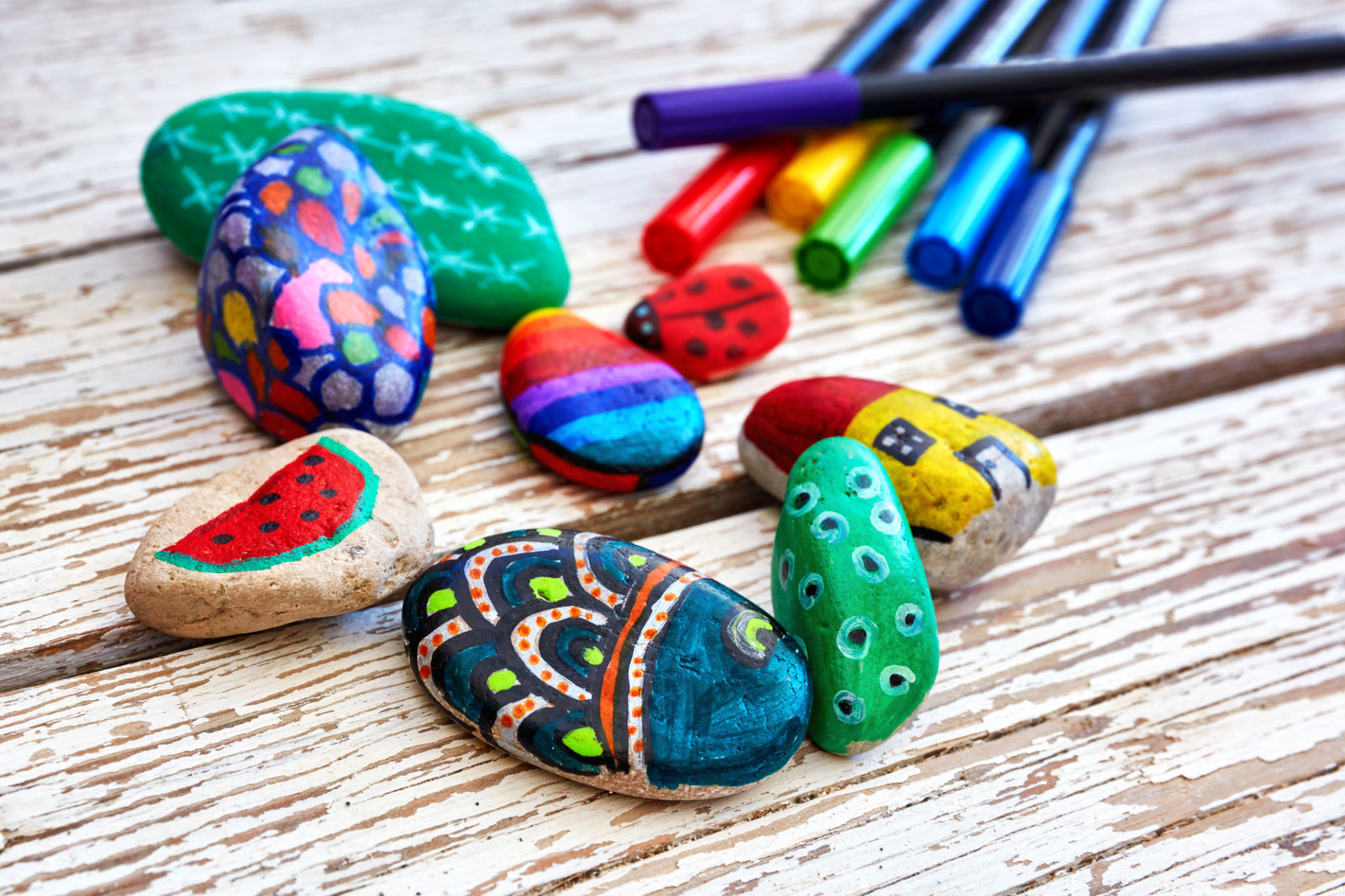 colorful stone design